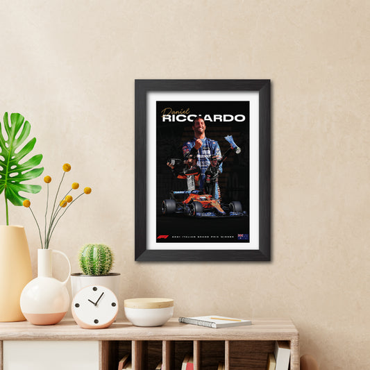 Daniel Riccardo F1 Racing Poster Framed Painting