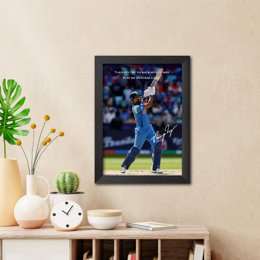 Shreyas Iyer Quotes India Cricket Team Poster Framed Painting
