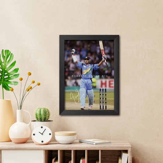 Sourav Ganguli Quotes India Cricket Team Poster Framed Painting