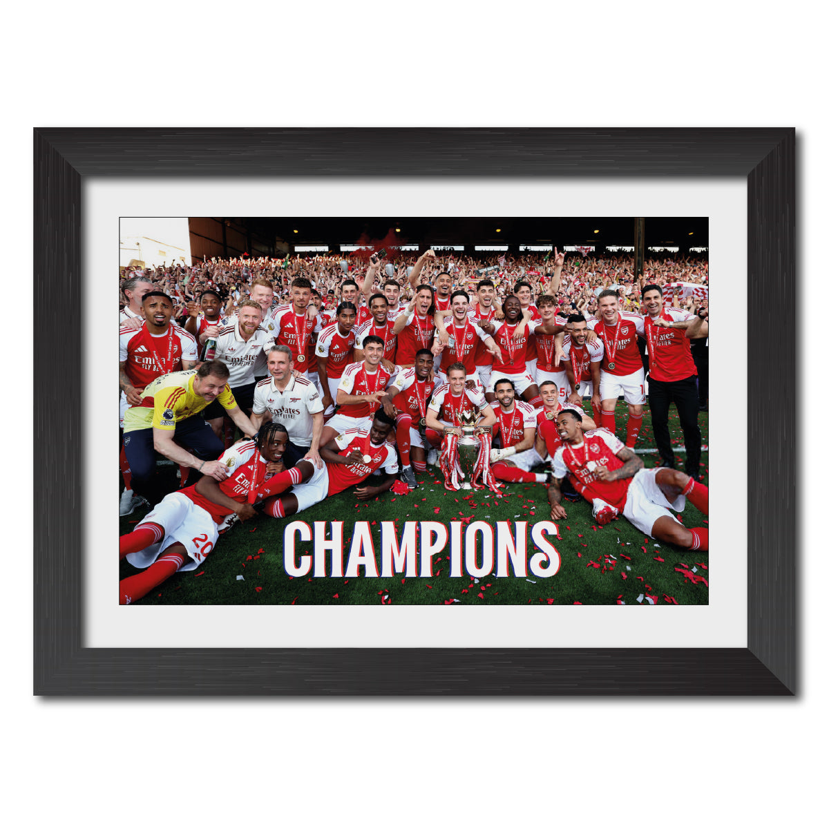 Arsenal Premier League Champions 2026 Trophy Celebration Poster Framed Painting