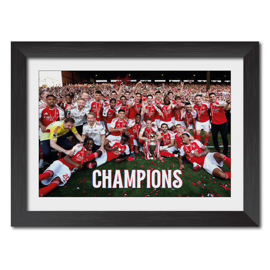 Arsenal Premier League Champions 2026 Trophy Celebration Poster Framed Painting