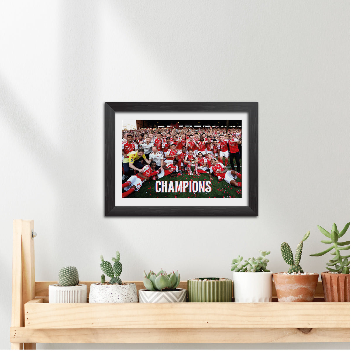 Arsenal Premier League Champions 2026 Trophy Celebration Poster Framed Painting