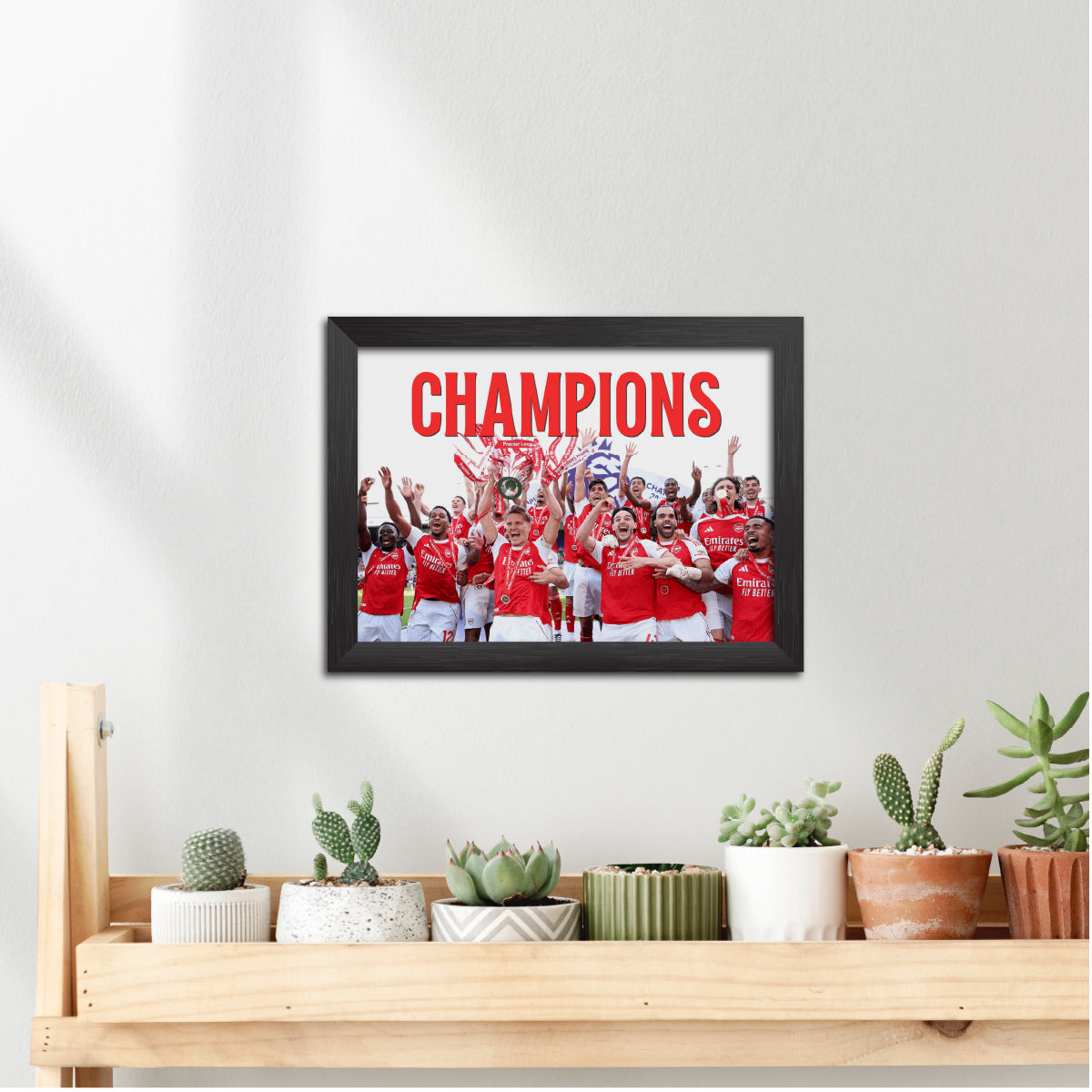 Arsenal Premier League Champions 2026 Trophy Celebration Poster Framed Painting