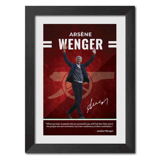 Arsene Wenger Quotes Arsenal Football Club Poster Framed Painting