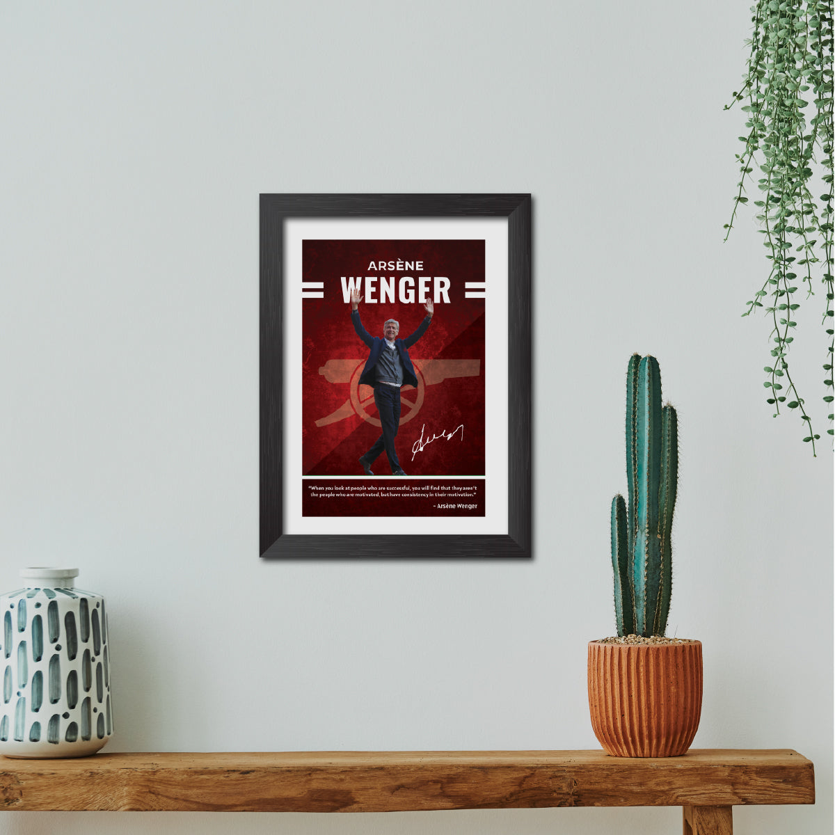 Arsene Wenger Quotes Arsenal Football Club Poster Framed Painting