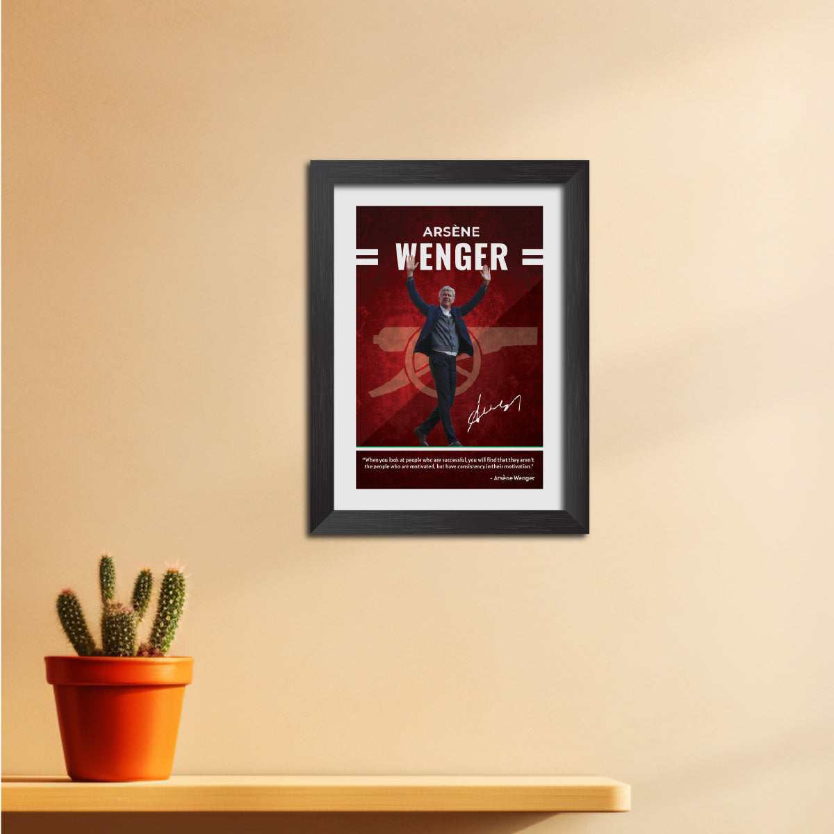 Arsene Wenger Quotes Arsenal Football Club Poster Framed Painting