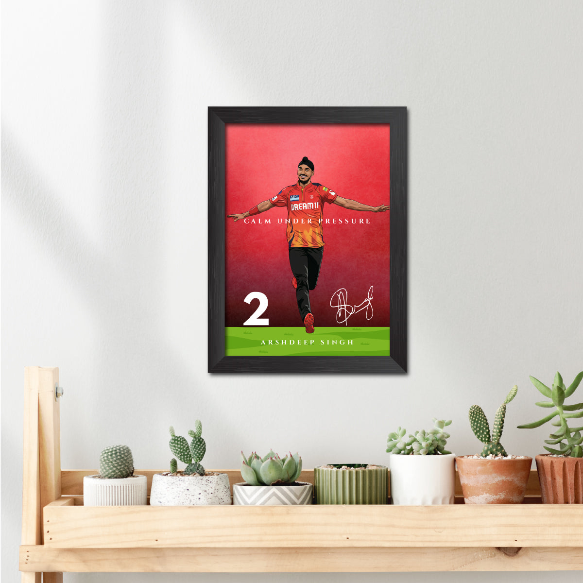 Arshdeep Singh Punjab T20 Cricket Team Poster Framed Painting