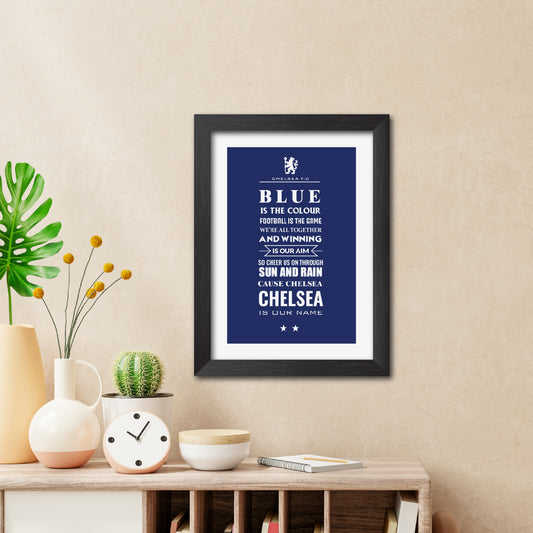 Chelsea Football Club Theme Song Poster Framed Painting