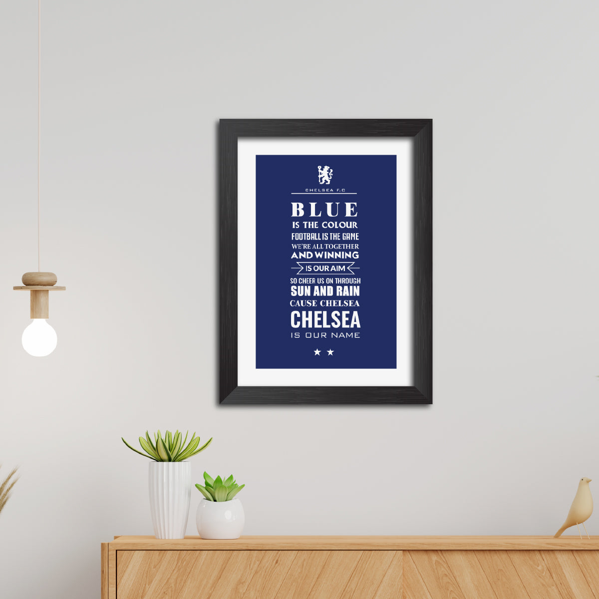 Chelsea Football Club Theme Song Poster Framed Painting