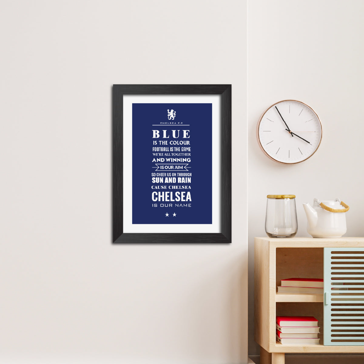 Chelsea Football Club Theme Song Poster Framed Painting