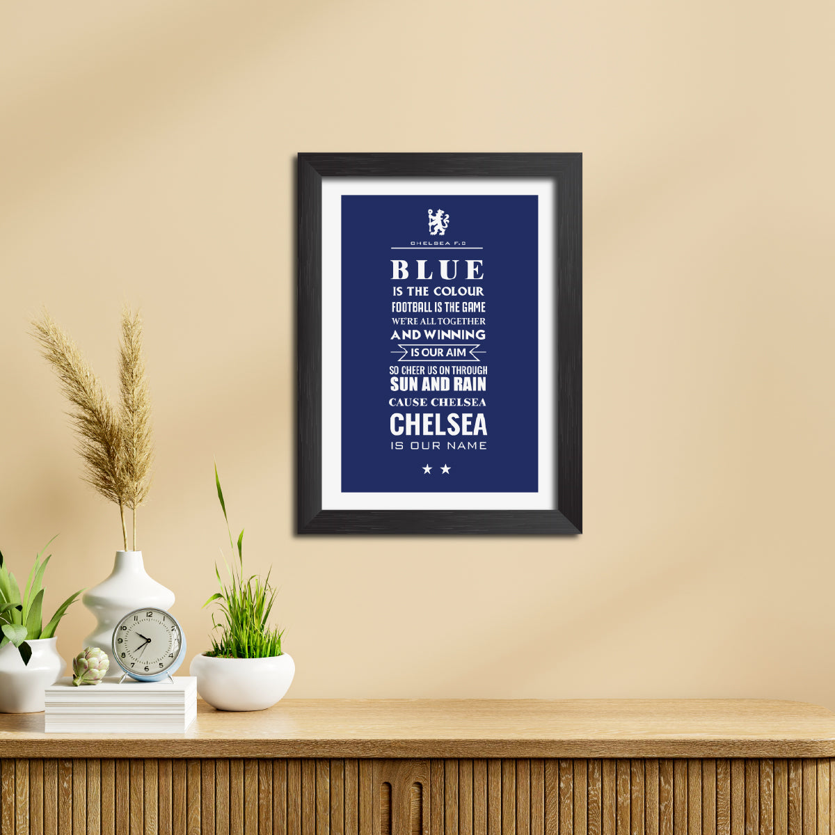 Chelsea Football Club Theme Song Poster Framed Painting