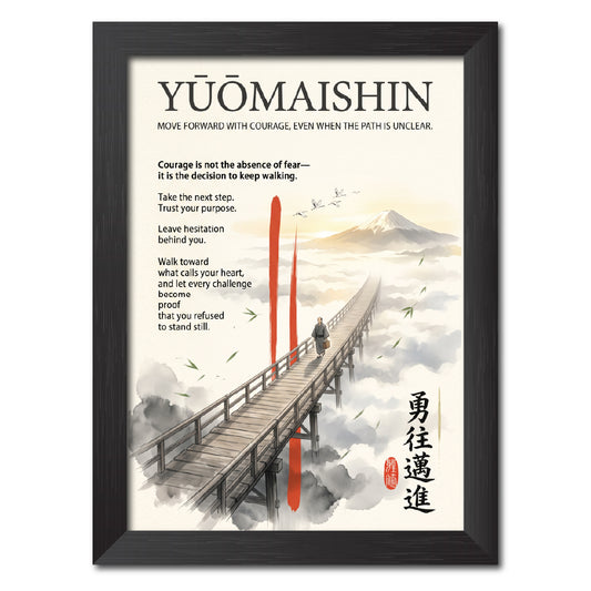 Youmaishin Chinese Philosophical Quotes Photo Frame Painting