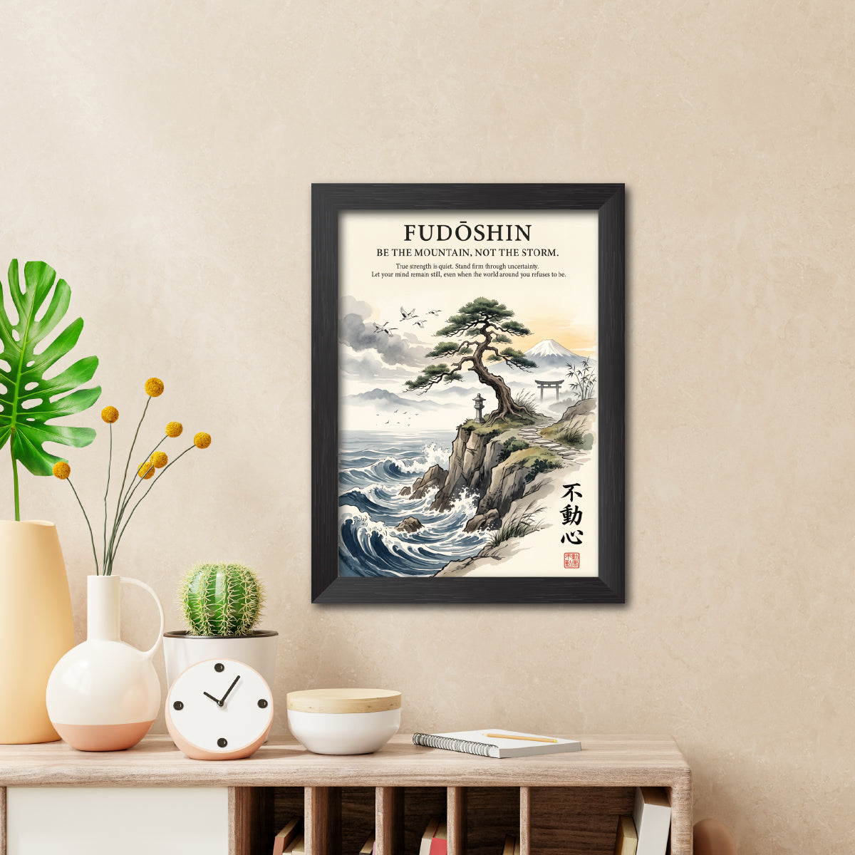 Fudoshin Chinese Philosophical Quote Photo Frame Painting
