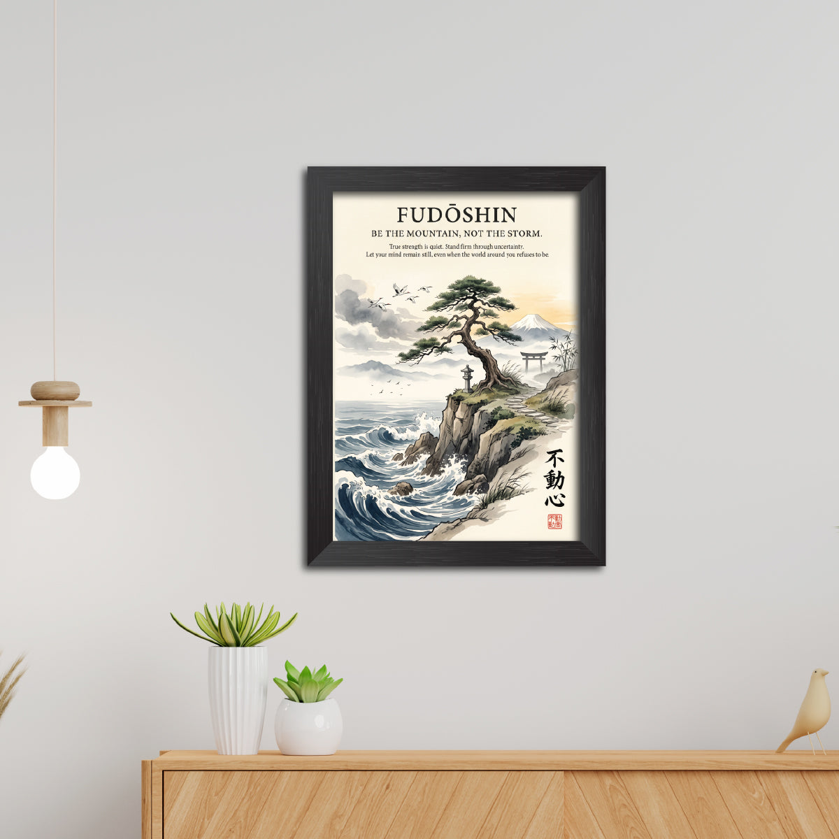 Fudoshin Chinese Philosophical Quote Photo Frame Painting