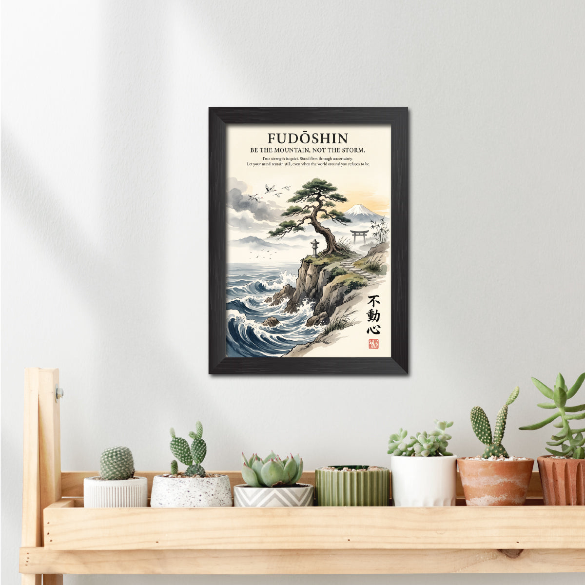 Fudoshin Chinese Philosophical Quote Photo Frame Painting