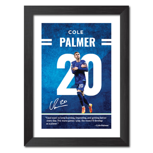 Cole Palmer Quotes Chelsea Football Club Poster Framed Painting
