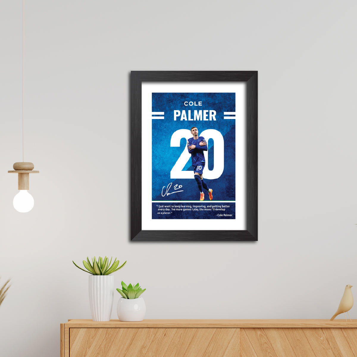 Cole Palmer Quotes Chelsea Football Club Poster Framed Painting
