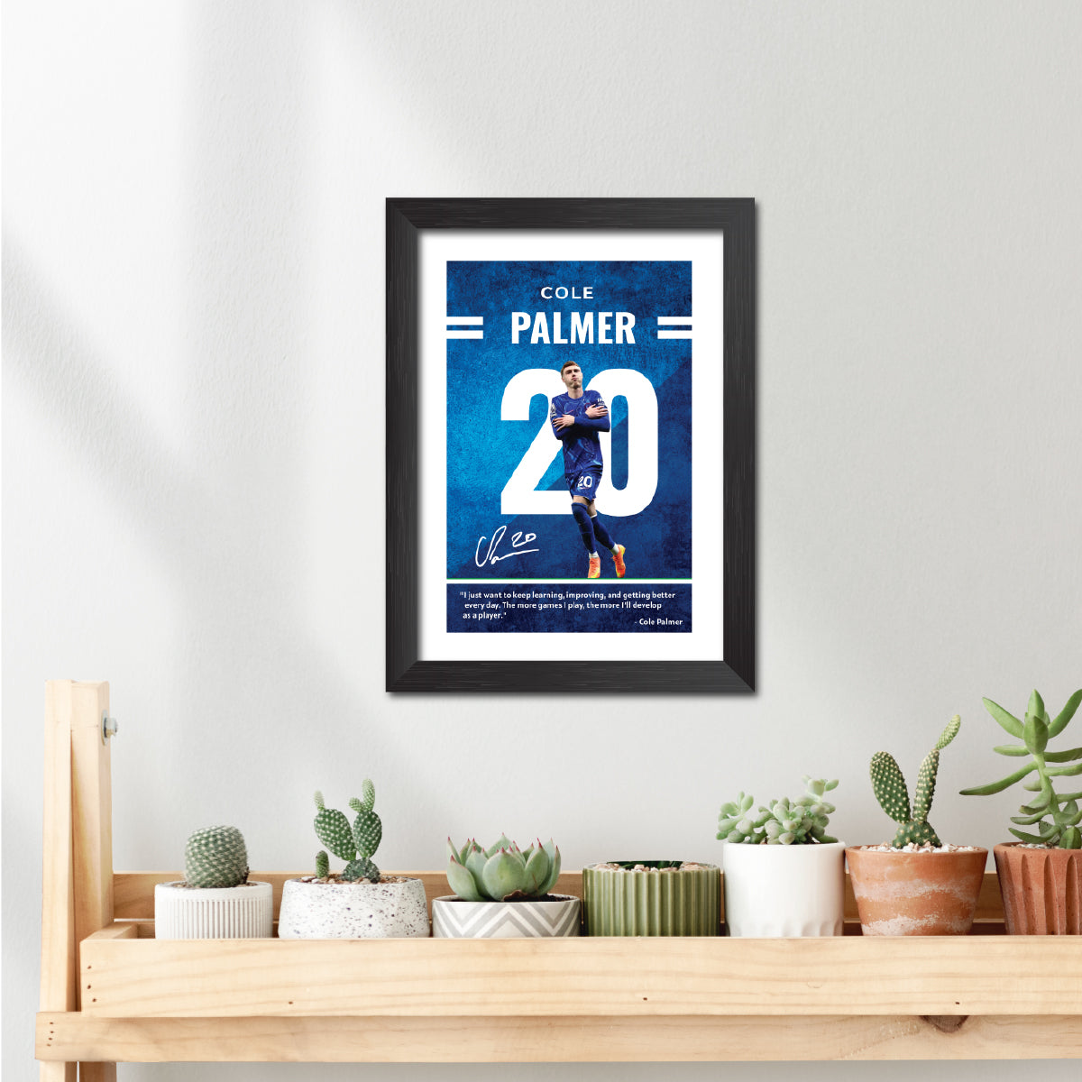 Cole Palmer Quotes Chelsea Football Club Poster Framed Painting