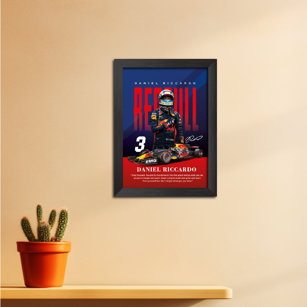 Daniel Riccardo Quotes F1 Racing Poster Framed Painting
