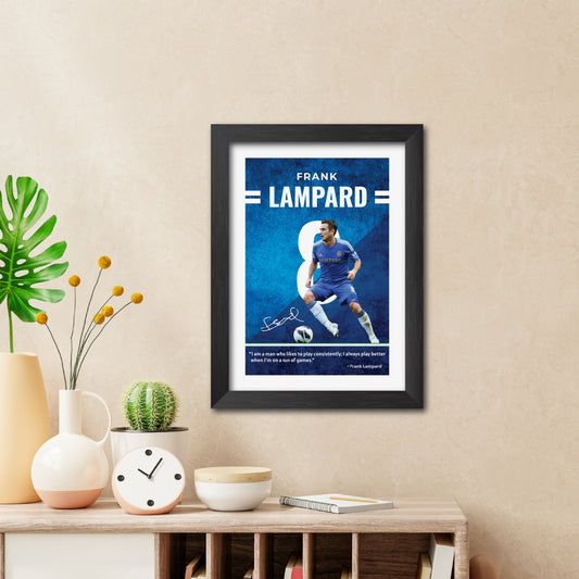 Frank Lampard Quotes Chelsea Football Club Poster Framed Painting
