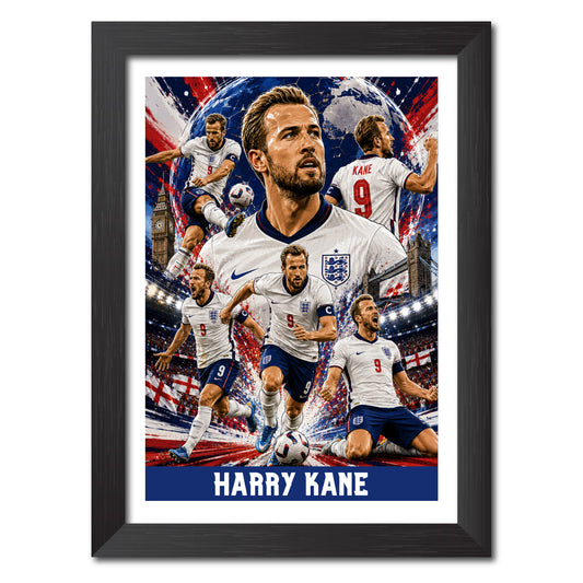 Harry Kane England Football Poster Worldcup Themed Photo Frame Painting