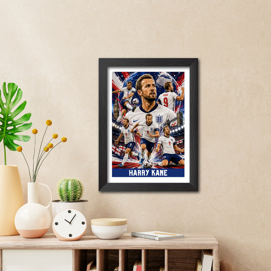 Harry Kane England Football Poster Worldcup Themed Photo Frame Painting