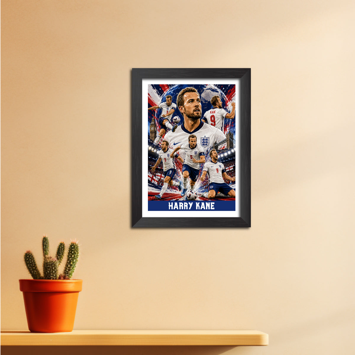 Harry Kane England Football Poster Worldcup Themed Photo Frame Painting