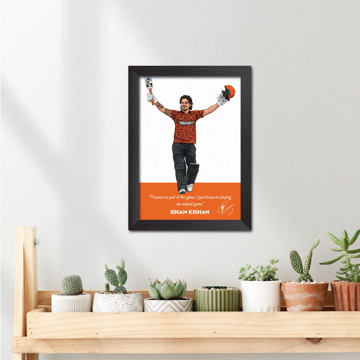 Ishan Kishan Hyderabad T20 Cricket Team Poster Framed Painting
