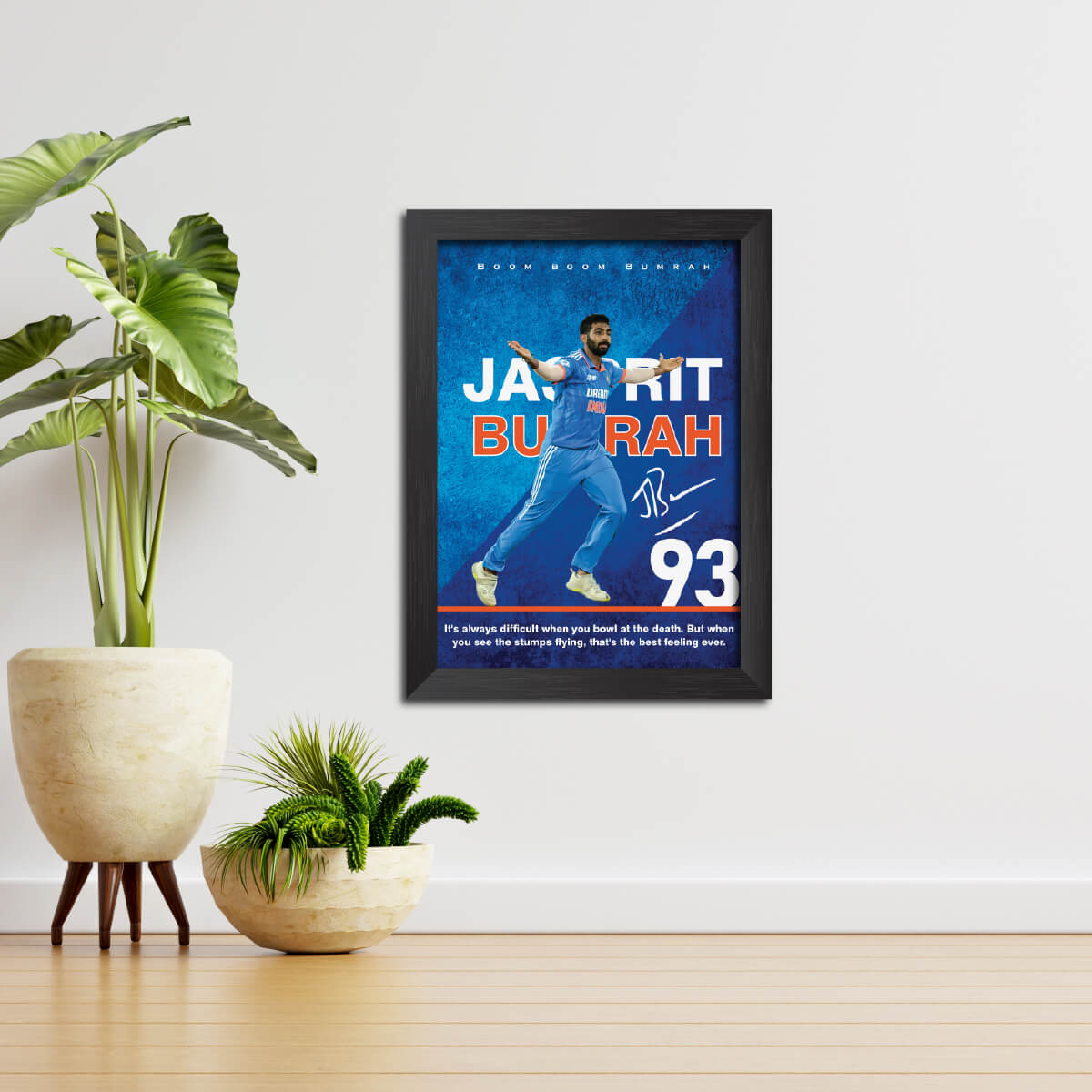 Jasprit Bumrah India Cricket Team Poster Framed Painting