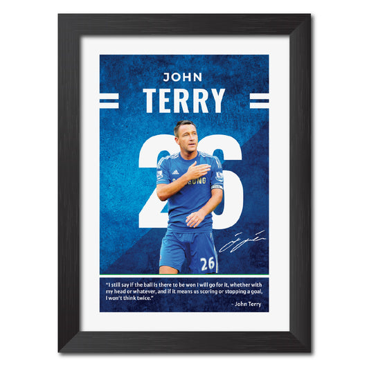 John Terry  Quotes Chelsea Football Club Poster Framed Painting