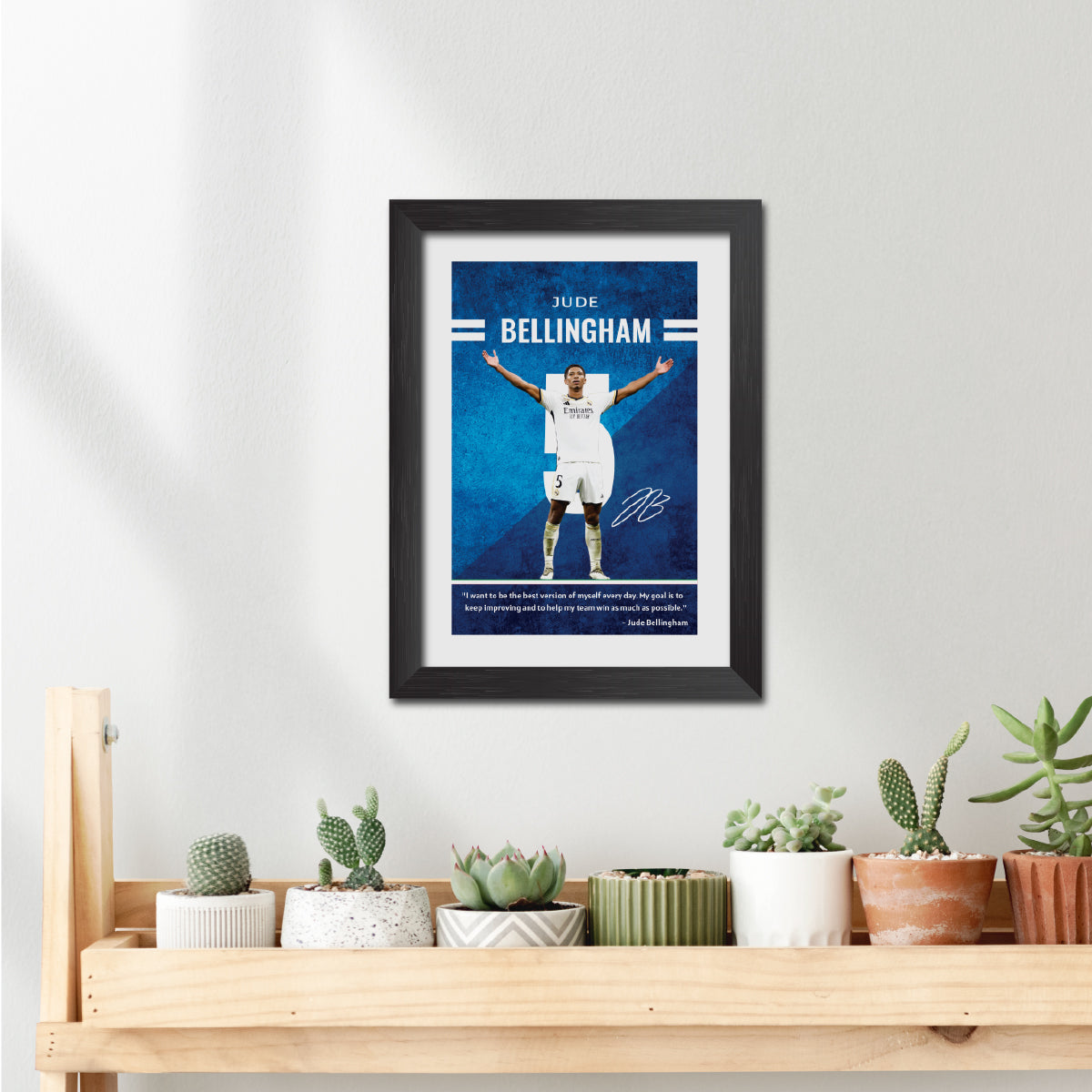 Jude Bellingham Quotes Real Madrid Football Poster Framed Painting