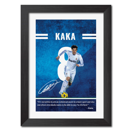 Kaka Quotes Real Madrid Football Poster Framed Painting