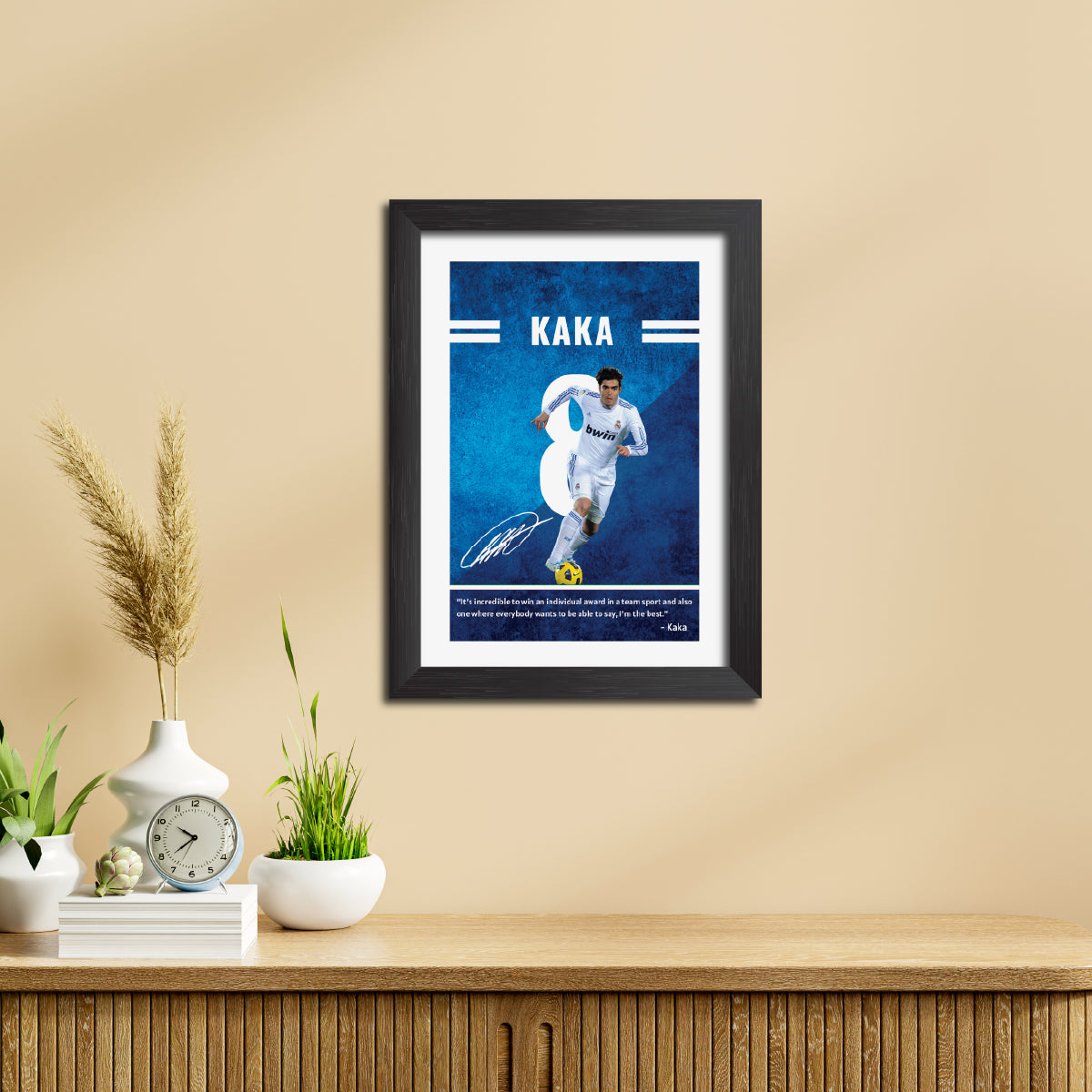 Kaka Quotes Real Madrid Football Poster Framed Painting