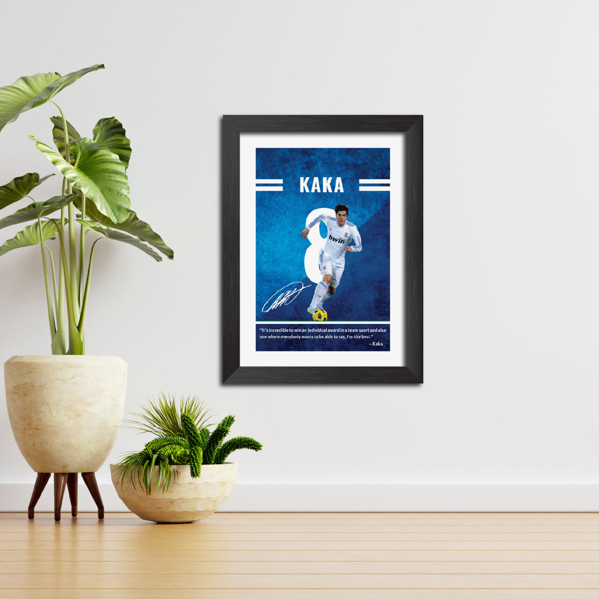 Kaka Quotes Real Madrid Football Poster Framed Painting