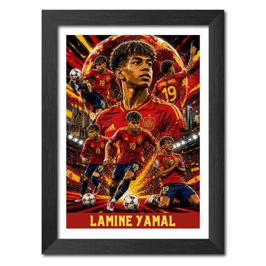 Lamine Yamal Spain Football Poster Worldcup Themed Photo Frame Painting