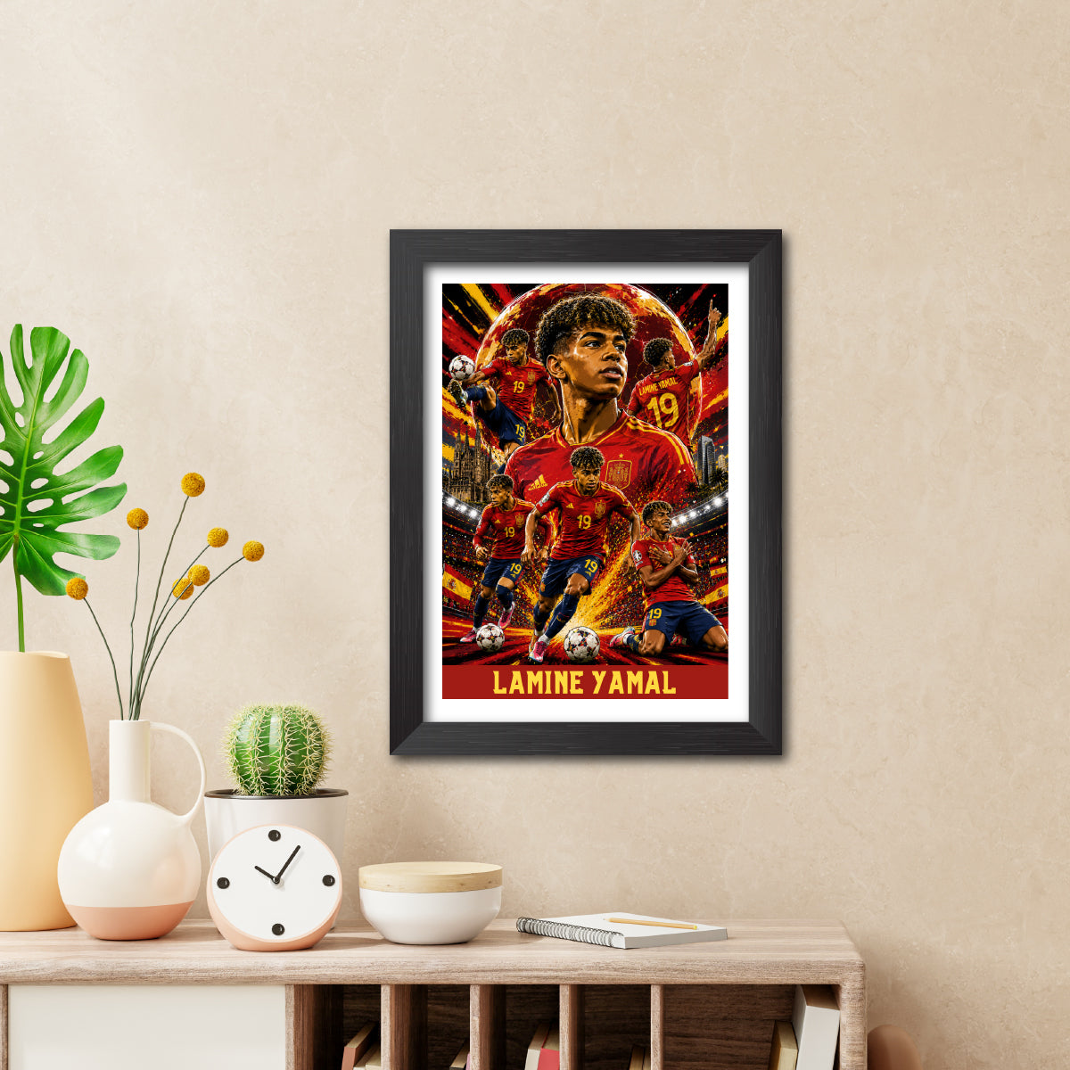 Lamine Yamal Spain Football Poster Worldcup Themed Photo Frame Painting