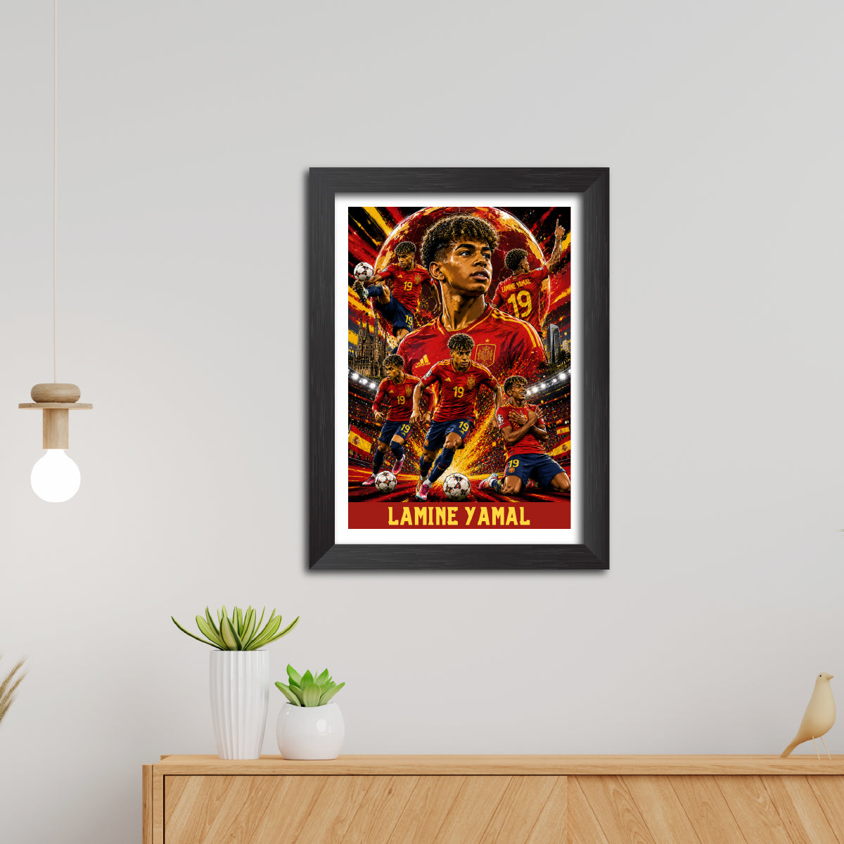 Lamine Yamal Spain Football Poster Worldcup Themed Photo Frame Painting