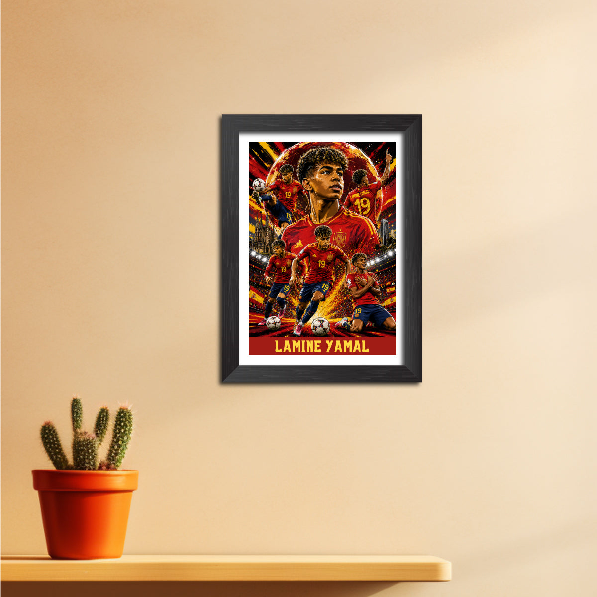 Lamine Yamal Spain Football Poster Worldcup Themed Photo Frame Painting