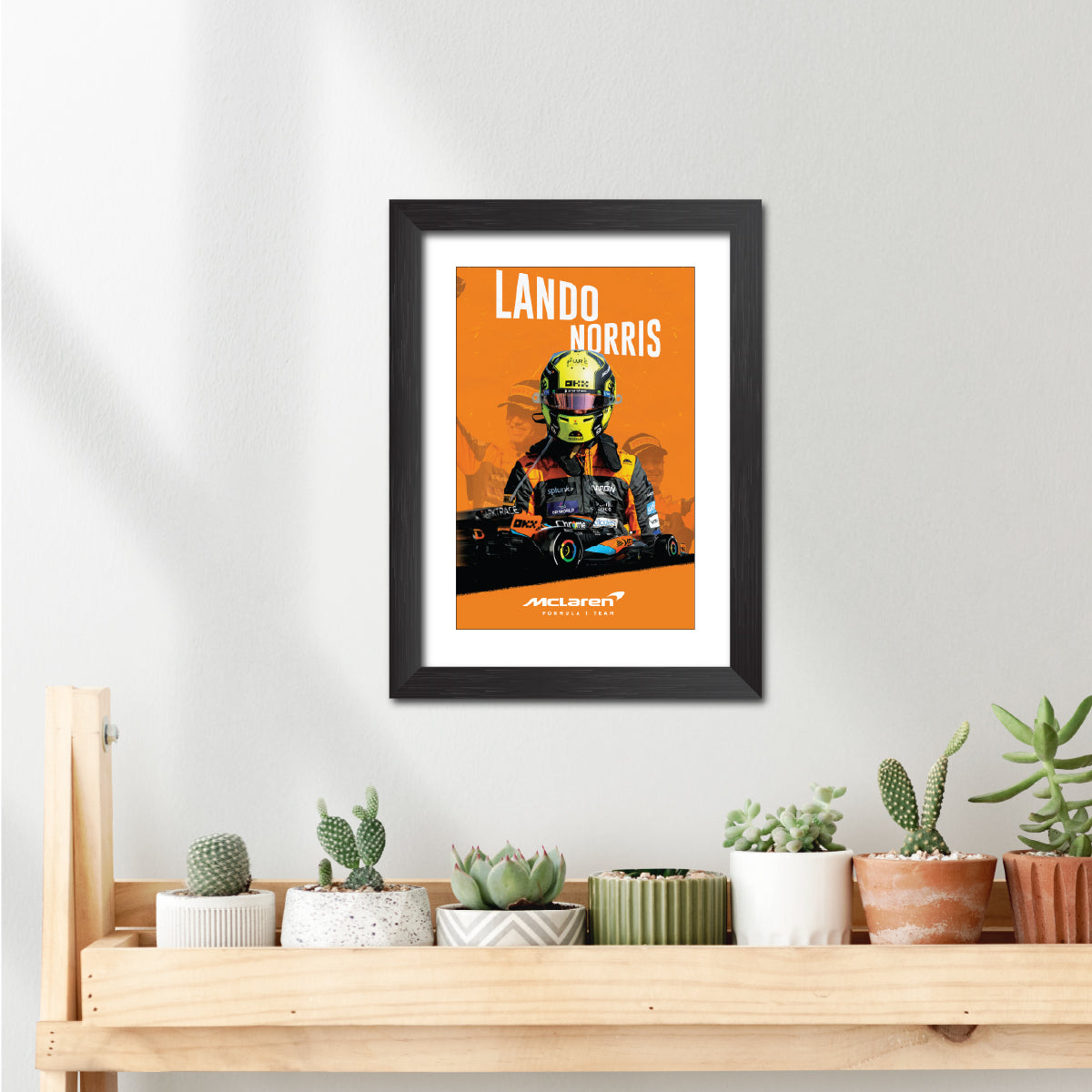 Lando Norris F1 Racing Poster Framed Painting