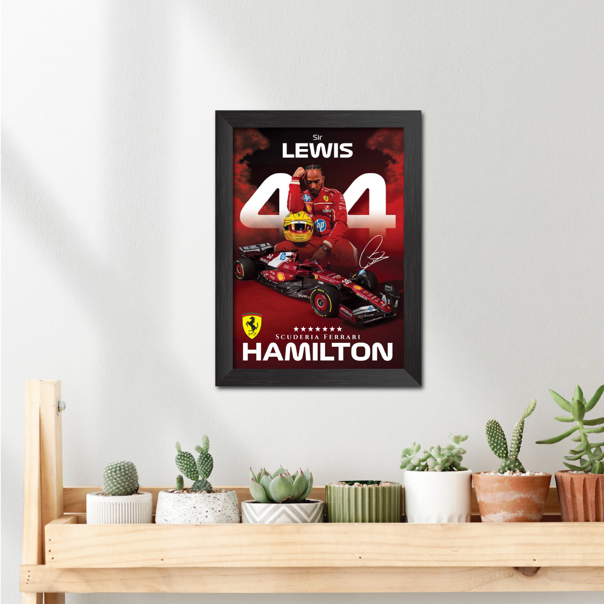 Lewis Hamilton F1 Racing Poster Framed Painting