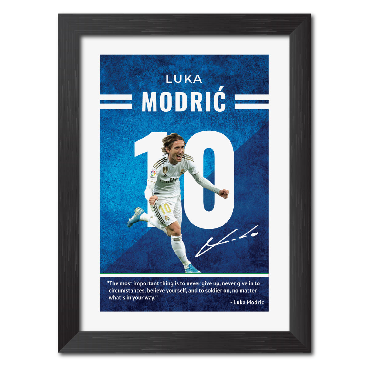 Luka Modric Quotes Real Madrid Football Poster Framed Painting