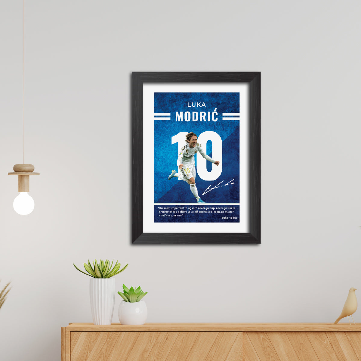 Luka Modric Quotes Real Madrid Football Poster Framed Painting