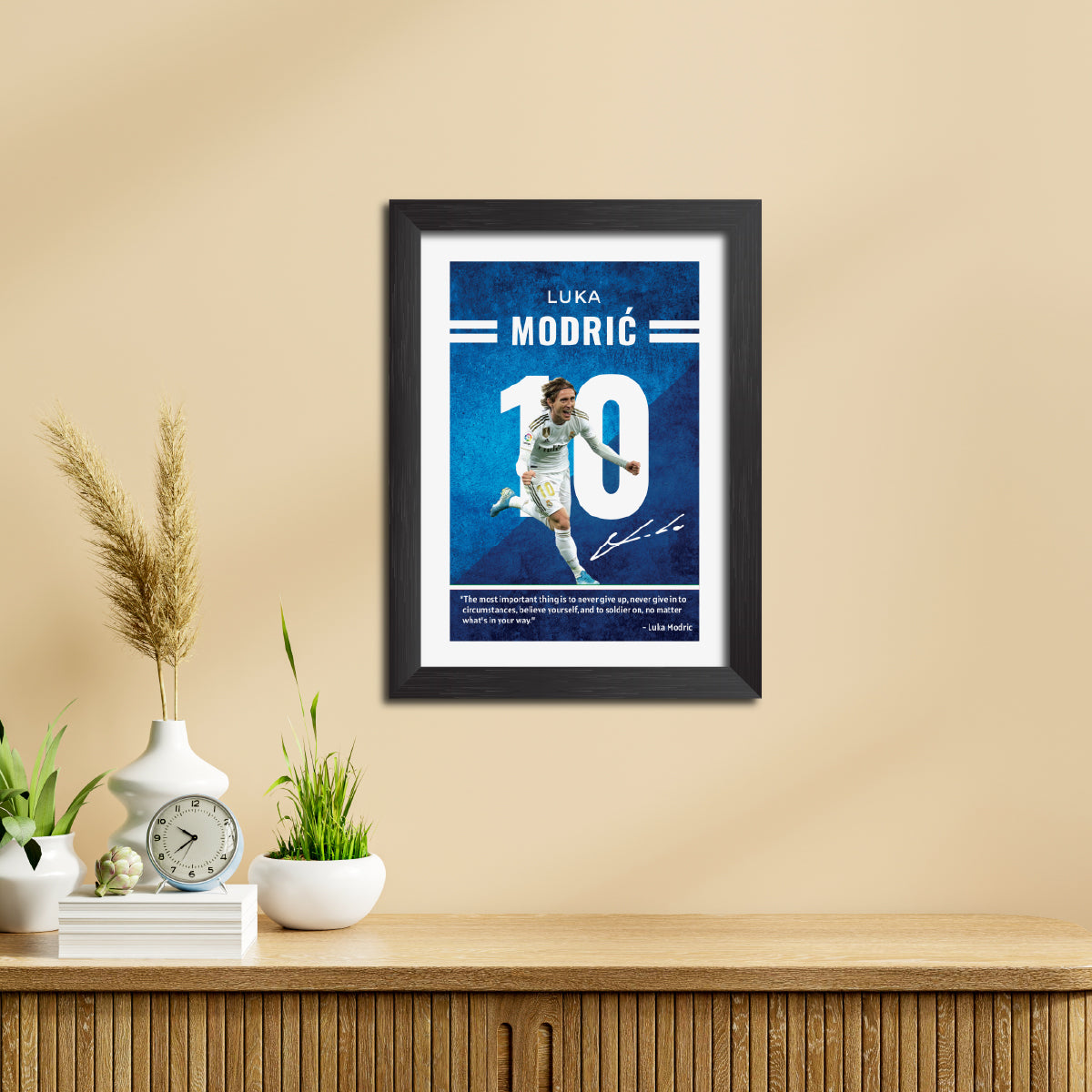 Luka Modric Quotes Real Madrid Football Poster Framed Painting