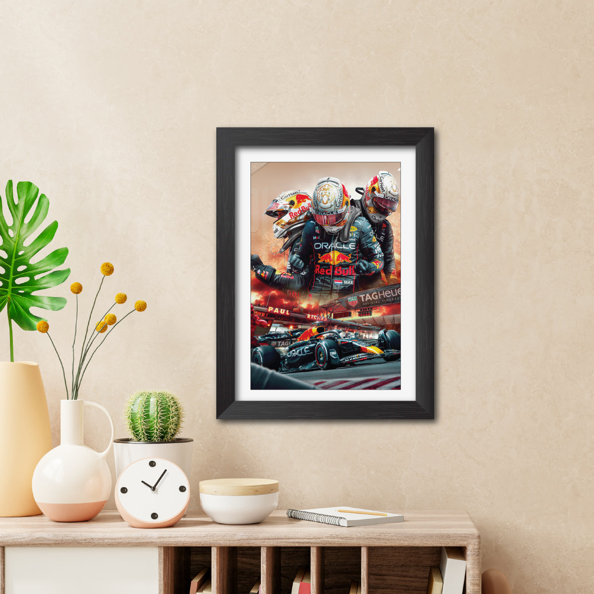 Max Verstappen F1 Racing Poster Framed Painting