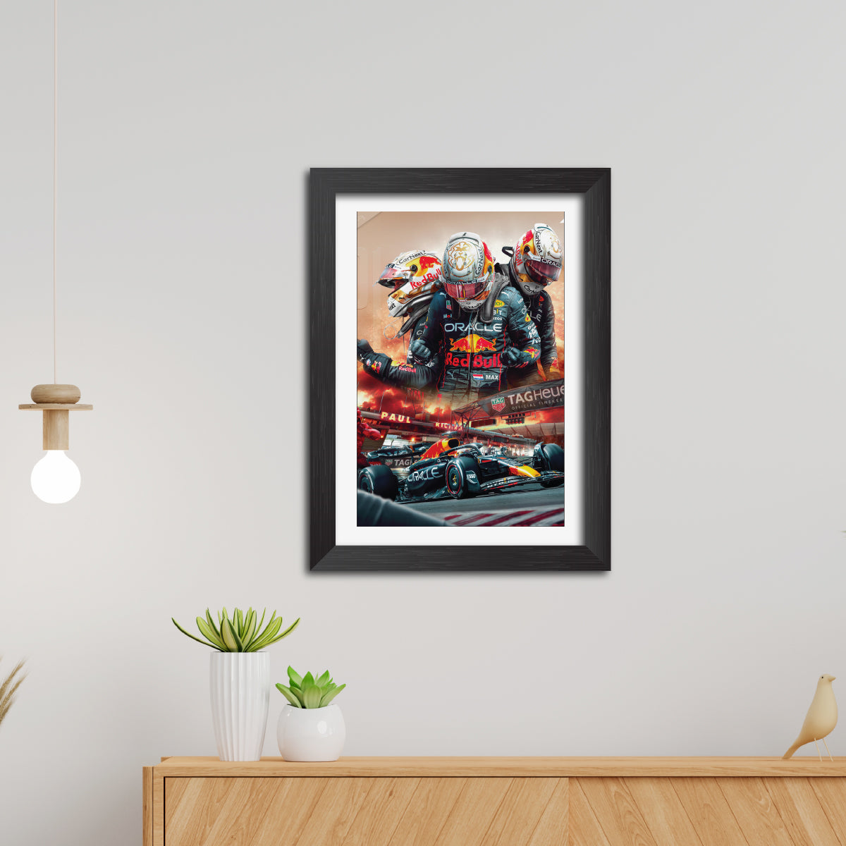 Max Verstappen F1 Racing Poster Framed Painting
