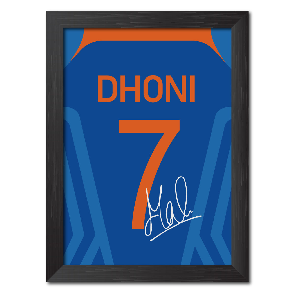 MS Dhoni 2011 Worldcup Jersey Print Poster Framed Painting