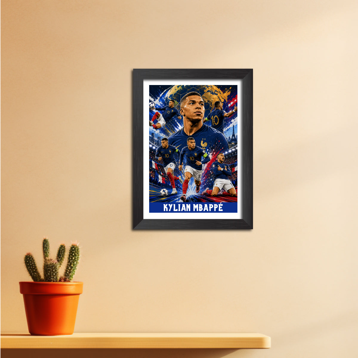 Kylian Mbappe France Football Poster Worldcup Themed Photo Frame Painting