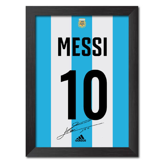 Lionel Messi Argentina Football Jersey Printed Poster Framed Painting