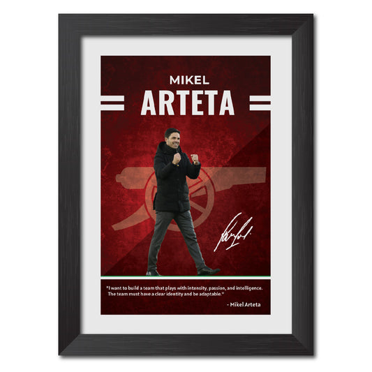 Mikel Arteta Quotes Arsenal Football Club Poster Framed Painting