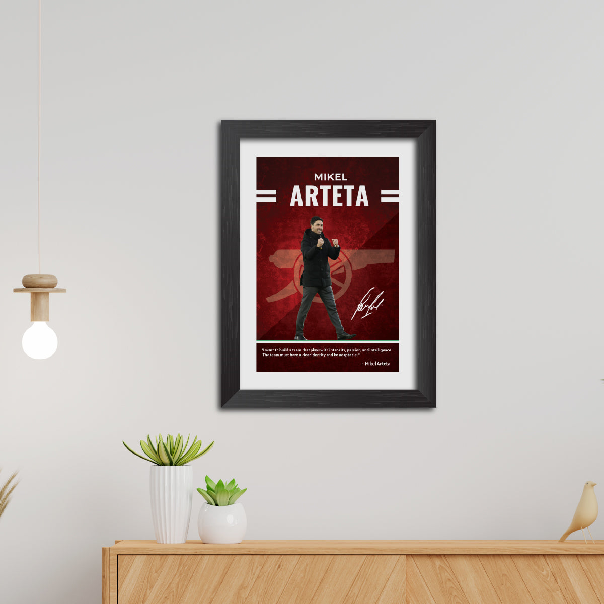 Mikel Arteta Quotes Arsenal Football Club Poster Framed Painting